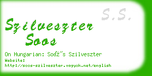 szilveszter soos business card